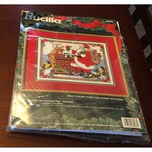 Bucilla 83086 Counted Cross Stitch Kit Santa On The Rooftop Picture